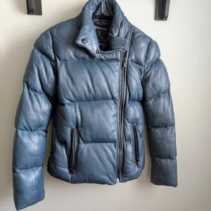 BOD& CHRISTENSEN LEATHER PUFFER COAT